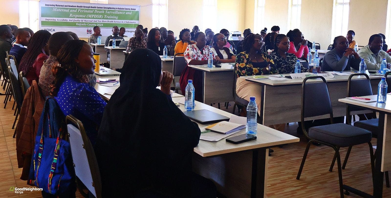 Health workers at a maternal and newborn health training in Kajiado